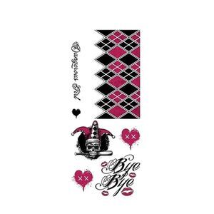 Fiestas Guirca Dangerous Harlequin Temporary Tattoo / Multicolored